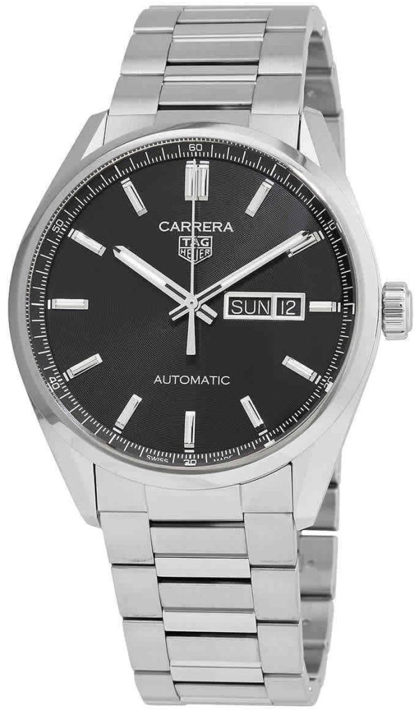 tag heuer herrklocka wbn2010.ba0640 carrera svart/stål ø41 mm