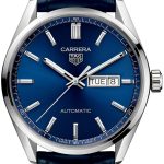 tag heuer herrklocka wbn2012.fc6502 carrera blå/läder ø41 mm