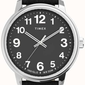 Timex Herrklocka TW2V21400 Easy Reader Svart/Läder Ø43 mm