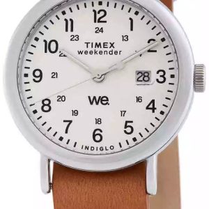 Timex Herrklocka TW2W86900 Weekender Vit/Läder Ø40 mm