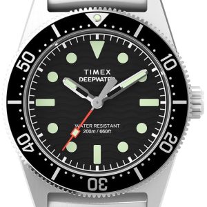 Timex Herrklocka TW2W95200 Deepwater Svart/Stål Ø40 mm