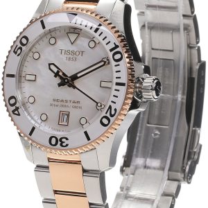Tissot Damklocka T120.210.22.111.00 Seastar 1000 Vit/Roséguldstonat