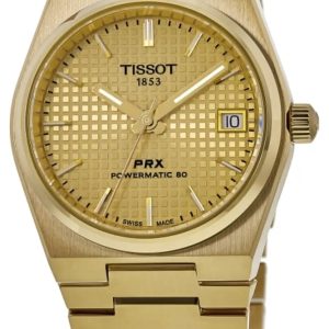Tissot Damklocka T137.207.33.021.00 PRX Guldtonad/Guldtonat stål