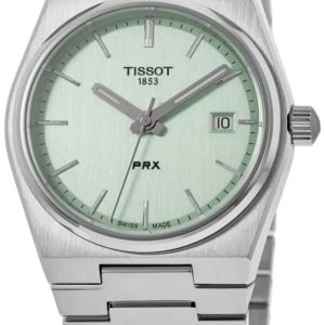 Tissot Damklocka T137.210.11.091.00 PRX Grön/Stål Ø35 mm