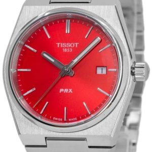 Tissot Damklocka T137.210.11.421.00 PRX Röd/Stål Ø35 mm