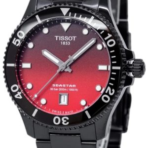 Tissot Herrklocka T120.410.33.421.00 Seastar 1000 Röd/Stål Ø40 mm