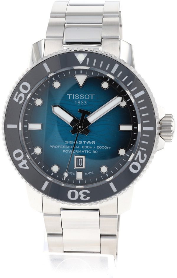 tissot herrklocka t120.607.11.041.00 seastar blå/stål ø46 mm