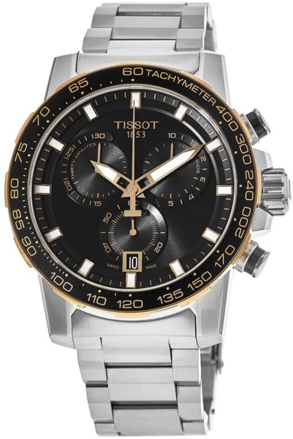 tissot herrklocka t125.617.21.051.00 supersport svart/stål ø45.5 mm