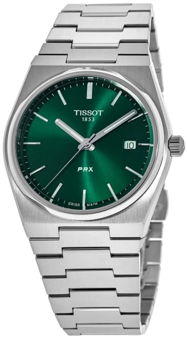 tissot herrklocka t137.410.11.091.00 prx grön/stål ø40 mm