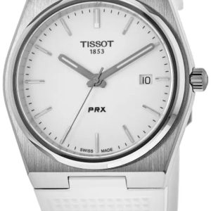 Tissot Herrklocka T137.410.17.011.00 PRX Vit/Gummi Ø40 mm