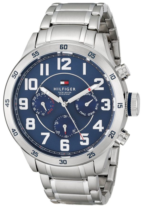 tommy hilfiger herrklocka 1791053 trent blå/stål ø46 mm