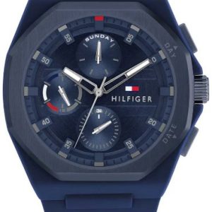 Tommy Hilfiger Herrklocka 1792122 Neo Blå/Gummi Ø44 mm