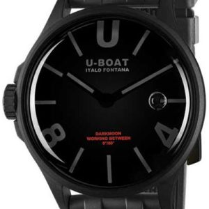 U-Boat 9545 Darkmoon Svart/Gummi Ø40 mm