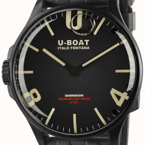 U-Boat Herrklocka 8464/B Darkmoon Svart/Gummi Ø44 mm