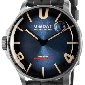 U-Boat Herrklocka 8704/D Darkmoon Blå/Gummi Ø44 mm