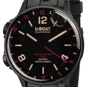 U-Boat Herrklocka 8841/B Capsoil Svart/Gummi Ø45 mm