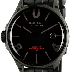 U-Boat Herrklocka 9553 Darkmoon Vintage Svart/Gummi Ø44.8 mm