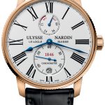 ulysse nardin herrklocka 1182-310-40 marine collection vit/läder