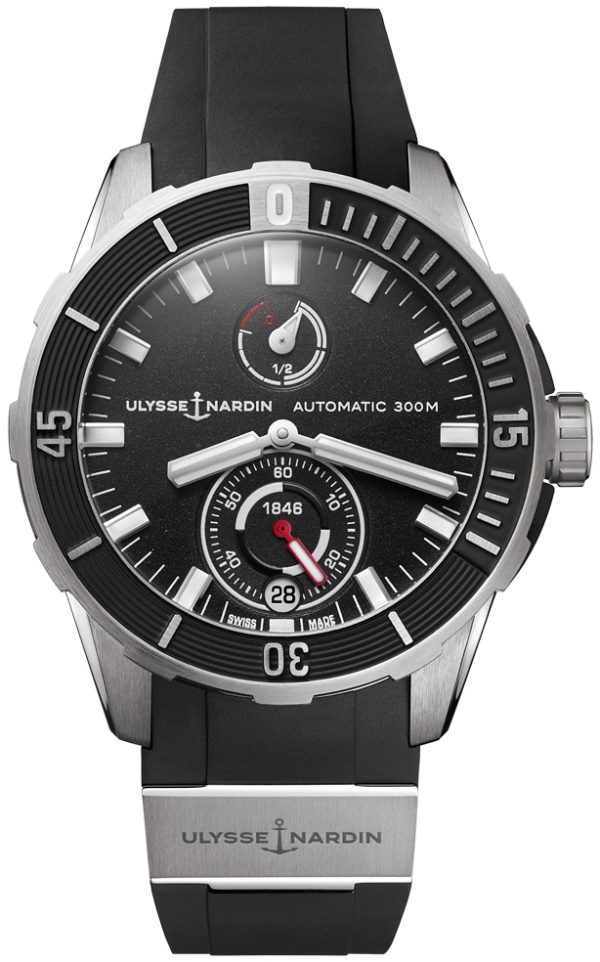 ulysse nardin herrklocka 1183-170-3-92 diver svart/gummi ø44 mm