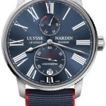 ulysse nardin herrklocka 1183-310-3a-0a marine torpilleur blå/läder