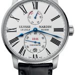 ulysse nardin herrklocka 1183-310-40 marine collection vit/läder