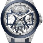 ulysse nardin herrklocka 1723-400-03 blast skelettskuren/gummi ø45 mm