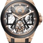 ulysse nardin herrklocka 1725-400-02 blast skelettskuren/gummi ø45 mm