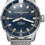 ulysse nardin herrklocka 8163-175-7mil-93 diver blå/stål ø42 mm
