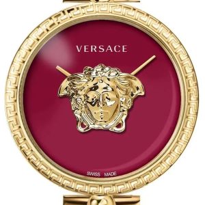 Versace Damklocka VECO03022 Palazzo Röd/Guldtonat stål Ø39 mm