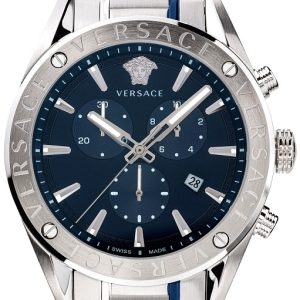 Versace Damklocka VEHB00519 Blå/Stål Ø44 mm