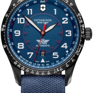 Victorinox Herrklocka 241998 Airboss Blå/Läder Ø42 mm