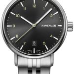 wenger herrklocka 01.1731.120 svart/stål ø40 mm