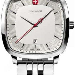 Wenger Herrklocka 01.1921.101 Vintage Silverfärgad/Stål