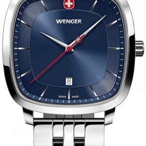 Wenger Herrklocka 01.1921.103 Vintage Blå/Stål