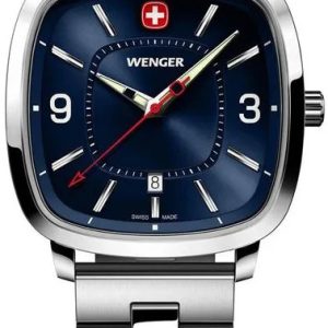 Wenger Herrklocka 01.1921.110 Vintage Blå/Stål
