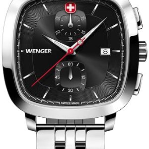 Wenger Herrklocka 01.1933.101 Vintage Svart/Stål