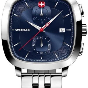 Wenger Herrklocka 01.1933.103 Vintage Blå/Stål