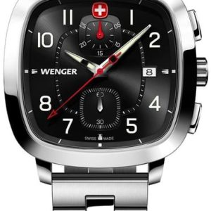 Wenger Herrklocka 01.1933.109 Vintage Svart/Stål