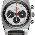 zenith 03.a384.400-21.c815 el primero silverfärgad/läder ø37 mm