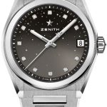 zenith damklocka 03.9200.670-02.mi001 defy midnight grå/stål ø36 mm