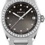zenith damklocka 16.9200.670-02.mi001 defy midnight svart/stål ø36