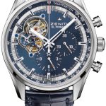 zenith herrklocka 03.20416.4061-51.c700 el primero blå/gummi ø42 mm