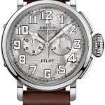 zenith herrklocka 05.2430.4069-17.i011 pilot silverfärgad/läder