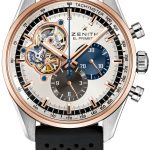 zenith herrklocka 51.2080.4061-69.r576 el primero silverfärgad/gummi