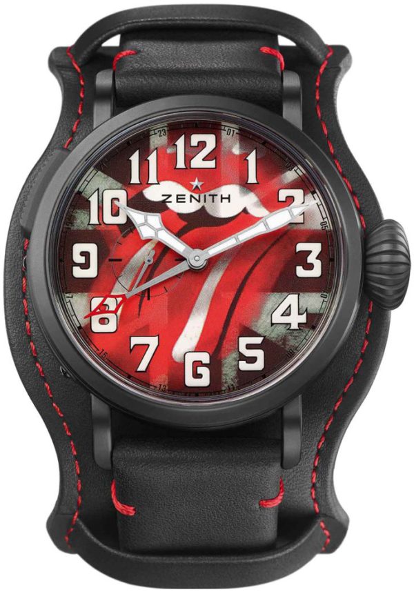 zenith herrklocka 96.2439.693-77.c809 pilot flerfärgad/läder ø48 mm