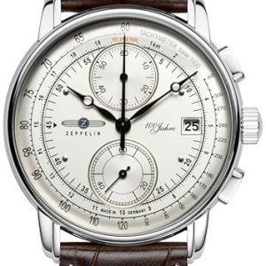 Zeppelin 100 Jahre Herrklocka 86701 Beige/Läder Ø42 mm
