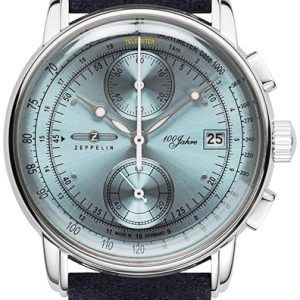 Zeppelin 100 Jahre Herrklocka 86704 Blå/Läder Ø42 mm