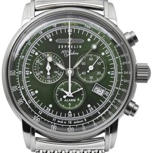 Zeppelin 100 Jahre Herrklocka 8680M4 Grön/Stål Ø42 mm