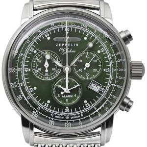Zeppelin 100 Jahre Herrklocka 8680M4 Grön/Stål Ø42 mm