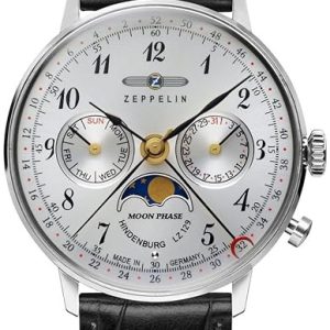 Zeppelin Damklocka 70371 Hindenburg Silverfärgad/Läder Ø36 mm